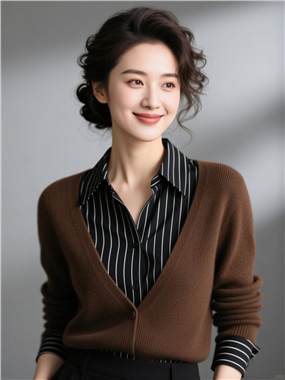 盘起卷发的优雅气质亚洲美女图片